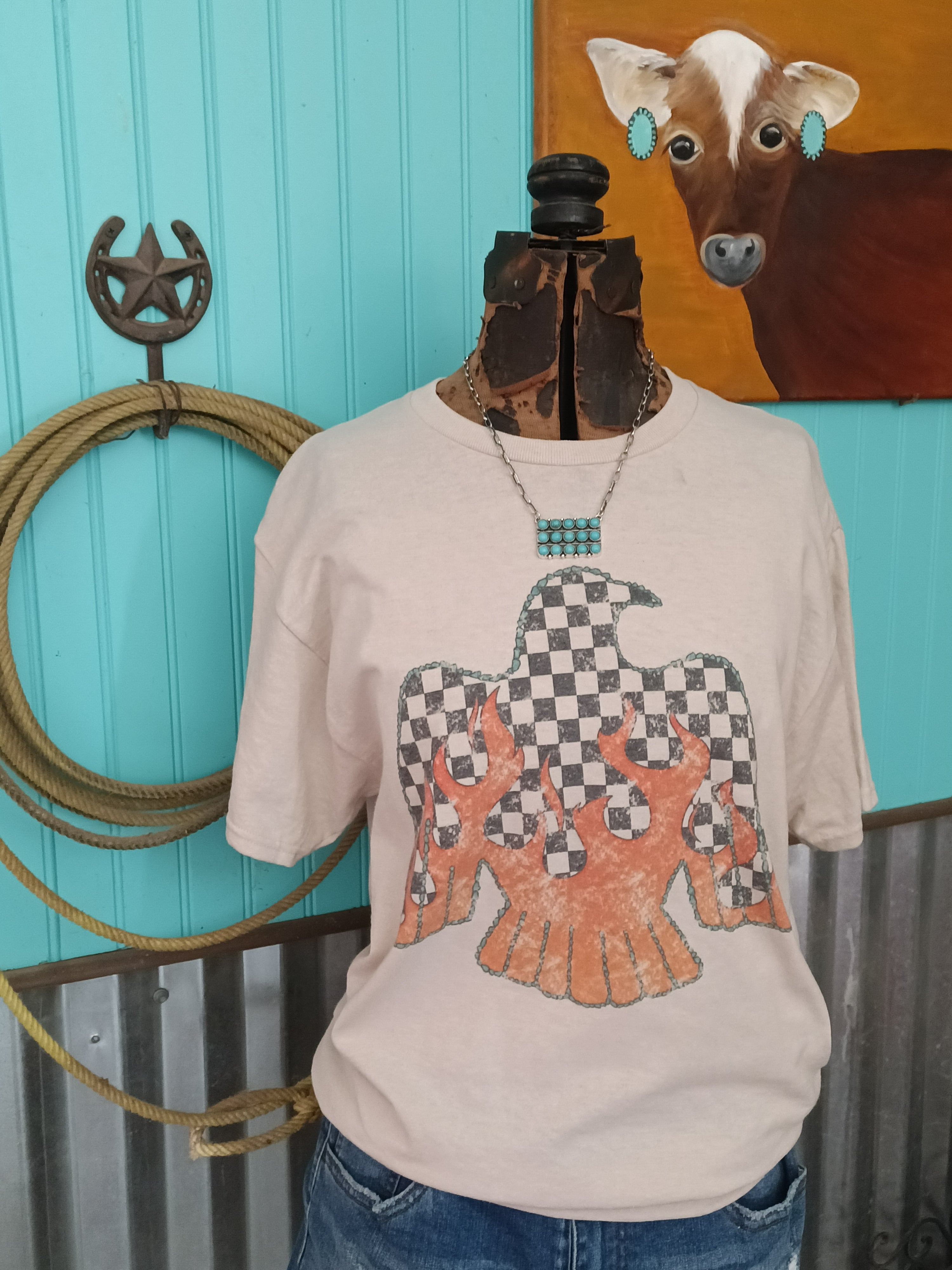 The Checkered Freebird Tee